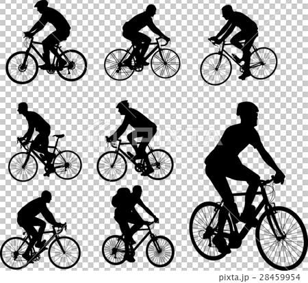 Bicyclists silhouettes collection Bicyclists silhouettes collection 28459954