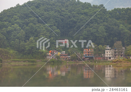 The lake Fewa with cloudy scene, Pokhara, Nepal 28463161
