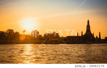 Wat Arun is Temple in Bangkok, Thailand. 28463170