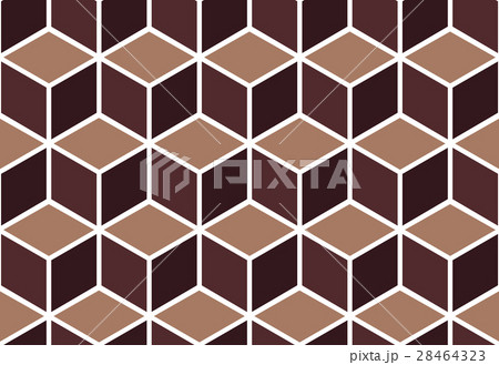 Abstract brown seamless cube pattern 28464323