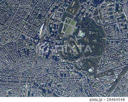皇居真俯瞰／空撮 28464548