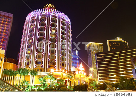 マカオ・カジノ地区の夜景 28464993
