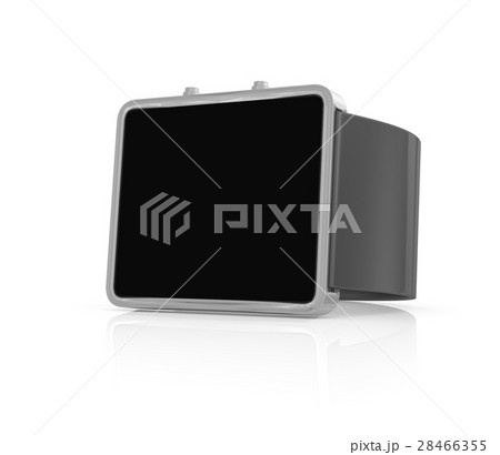 Black smart watch on white background 28466355