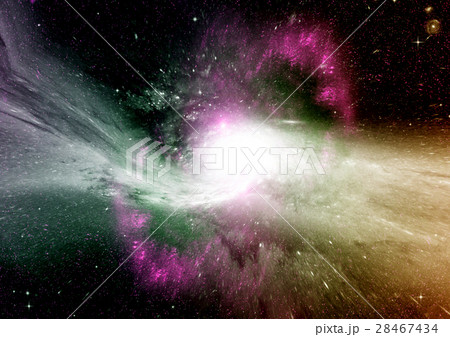 Stars, dust and gas nebula in a far galaxy 28467434