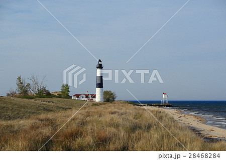 Big Sable Point Lighthouse in dunes, built in 1867 28468284