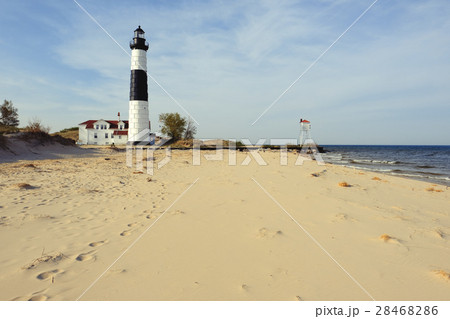 Big Sable Point Lighthouse in dunes, built in 1867 28468286