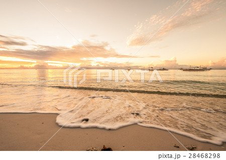 Tropical beach sunset at Philippines 28468298
