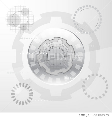 white and silver abstract technology sci fi vector 28468979