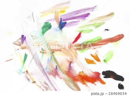 Watercolor drops on the white paper 28469034