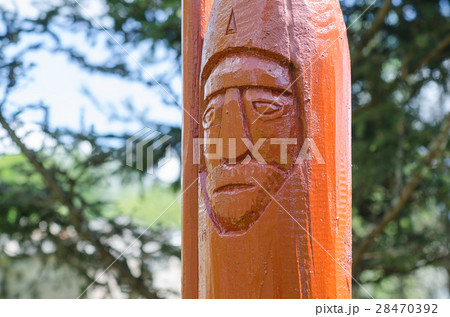 The statue of the guard, carved from pine The statue of the guard, carved from pine 28470392