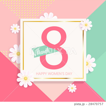 Womens day bright geometric background. Womens day bright geometric background. 28470757