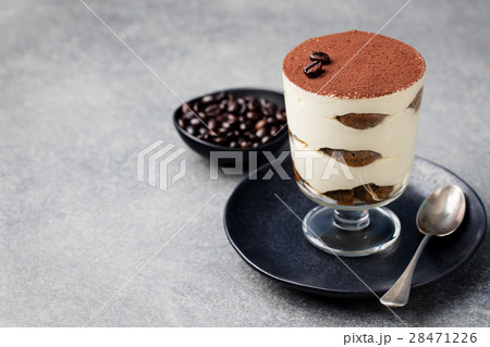 Tiramisu, traditional Italian dessert in glass 28471226