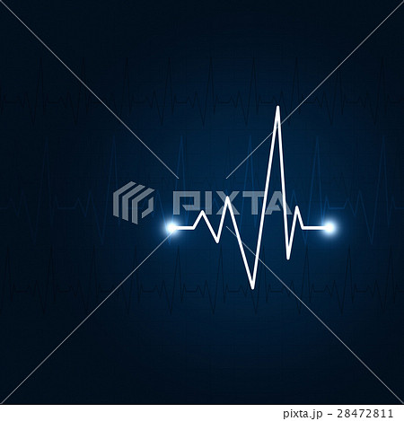 Heart Pulse Blue Background 28472811