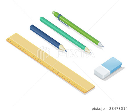 Stationery Vector Set In Isometric Projection  28473014