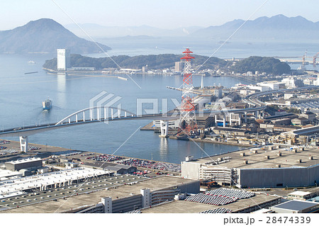 広島南区の工業地帯と広島湾 広島南区の工業地帯と広島湾 28474339