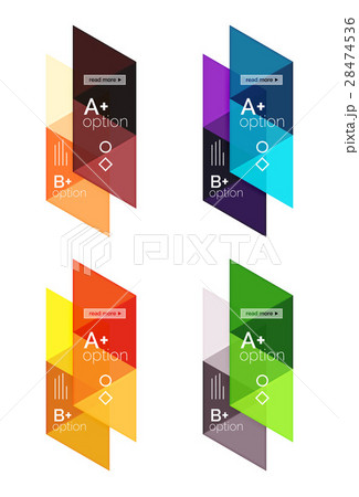 Set of vector triangle geometric infographic 28474536