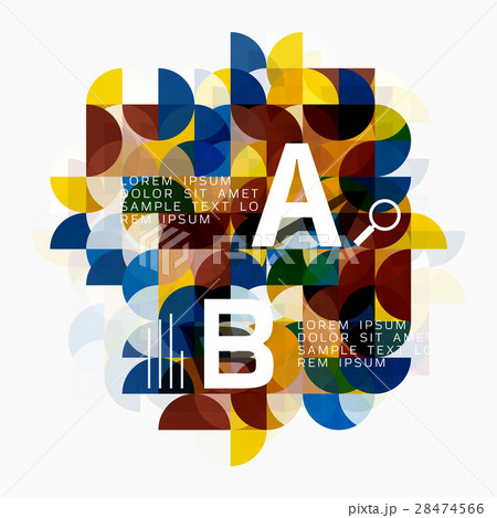 Modern geometric abstract background, circles on 28474566