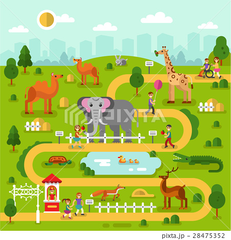 50 素晴らしい 動物園 マップ イラスト フリー