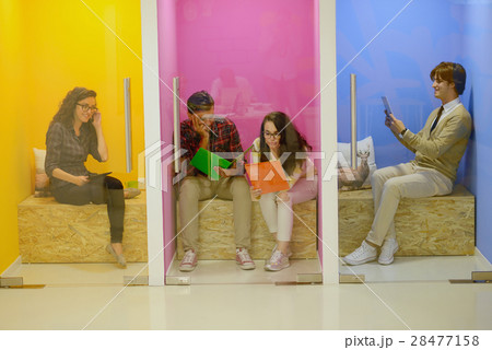 group of young people having fun, relaxing and group of young people having fun, relaxing and 28477158