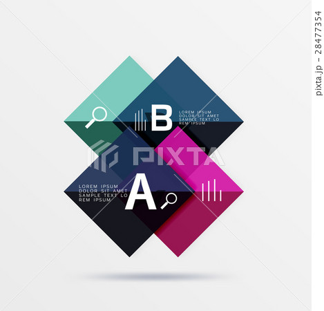 Geometric square and triangle template 28477354