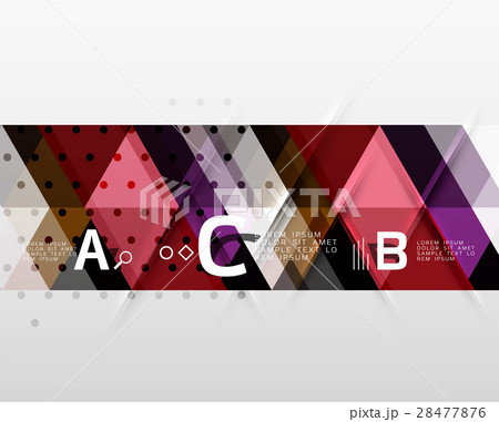 Color transparent trianlge tiles with infographic 28477876