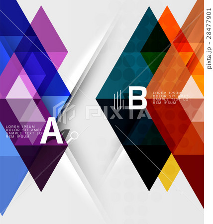 Transparent triangle tiles banner 28477901