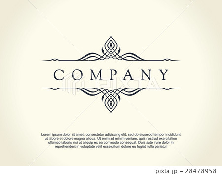 Calligraphic Luxury line logo. Flourishes elegant Calligraphic Luxury line logo. Flourishes elegant 28478958