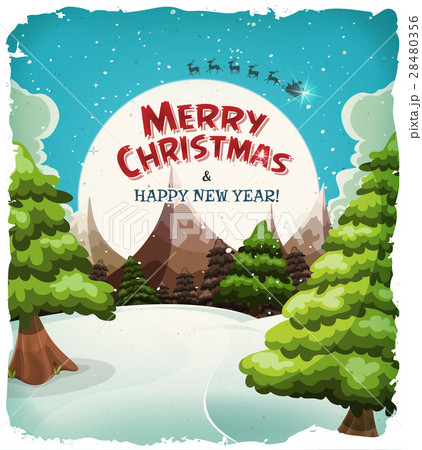 Merry Christmas Landscape Postcard 28480356