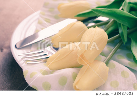 Spring Table Setting for Easter or Mother's Day 28487603