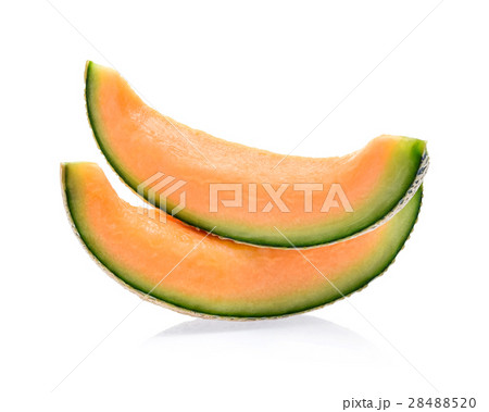 Slices of melon isolated on white background. Slices of melon isolated on white background. 28488520