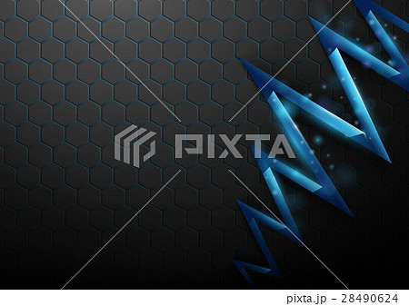 abstract hexagons and blue cracked surface. abstract hexagons and blue cracked surface. 28490624