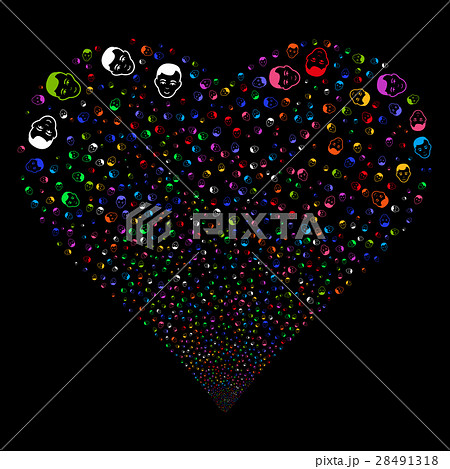 Man Head Fireworks Heart Man Head Fireworks Heart 28491318