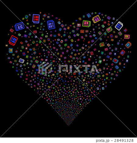 Newspaper Fireworks Heart 28491328