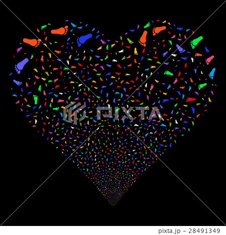 Human Footprint Fireworks Heart 28491349