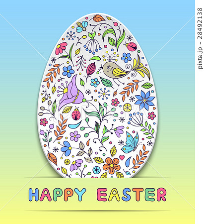 Floral easter egg Floral easter egg 28492138