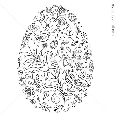 Floral easter egg Floral easter egg 28492156