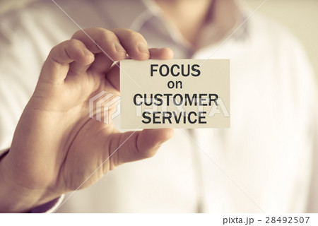 FOCUS ON CUSTOMER SERVICE message card 28492507