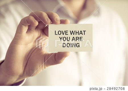 LOVE WHAT YOU ARE DOING message card 28492708