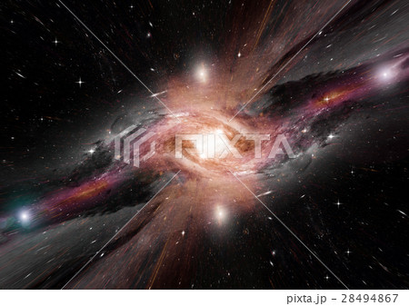 Stars, dust and gas nebula in a far galaxy 28494867