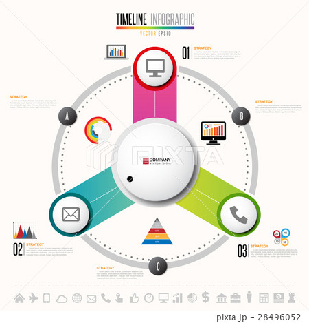 Infographics design template with icons set 28496052