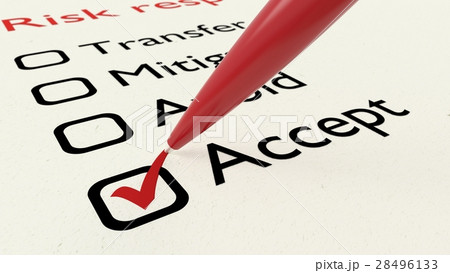 Risk response checklist with accept being ticked 28496133