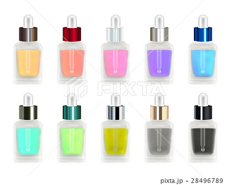 set of a real 3d colorful glass bottle set of a real 3d colorful glass bottle 28496789