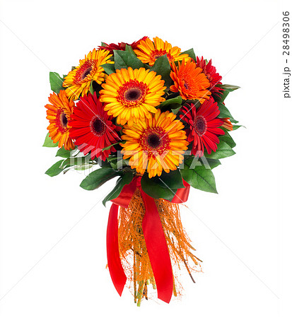 Flower bouquet of red and orange gerberas Flower bouquet of red and orange gerberas 28498306