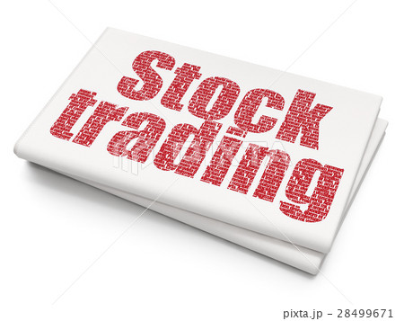 Business concept: Stock Trading on Blank Newspaper 28499671