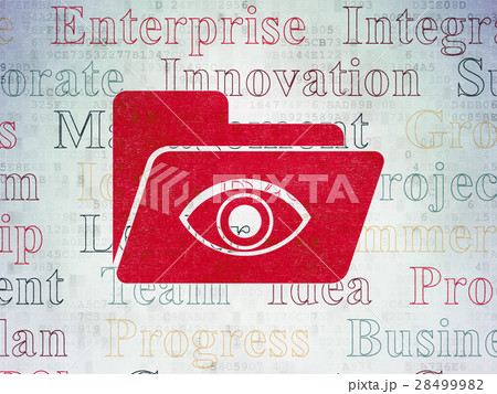 Business concept: Folder With Eye on Digital Data 28499982