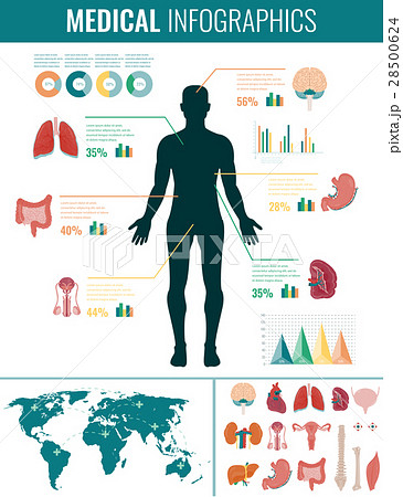 Medical Infographic set with charts and other 28500624
