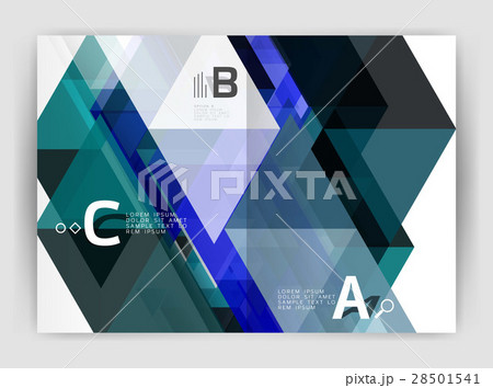 Abstract background with color triangles, annual 28501541