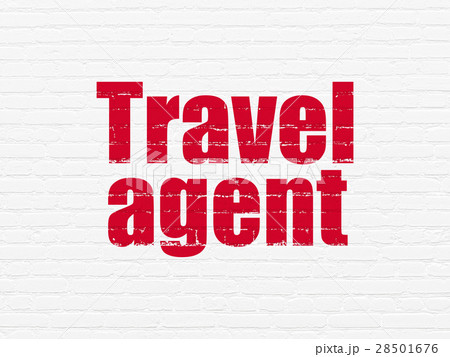 Vacation concept: Travel Agent on wall background Vacation concept: Travel Agent on wall background 28501676