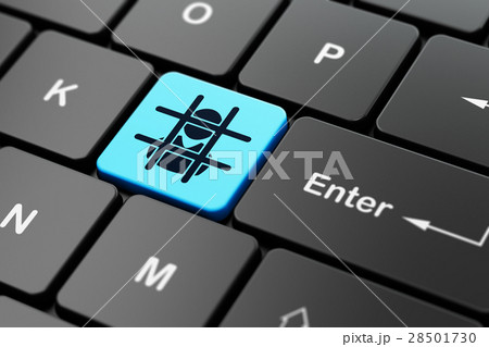 Law concept: Criminal on computer keyboard 28501730