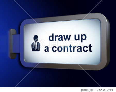 Law concept: Draw up A contract and Business Man 28501744
